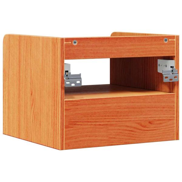Nachttische 2 pcs Wachsbraun 38 x 36 x 29,5 cm Massivkiefer