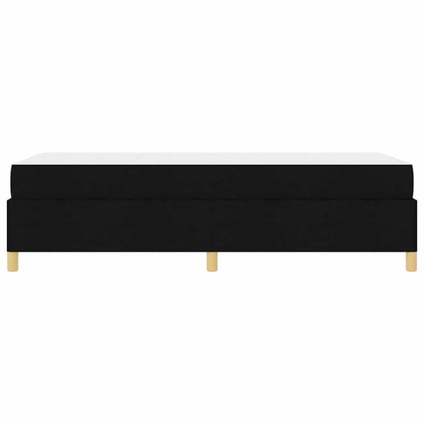 Boxspringbett Schwarz und Braun und Weiß 80 x 200 cm Stoff
