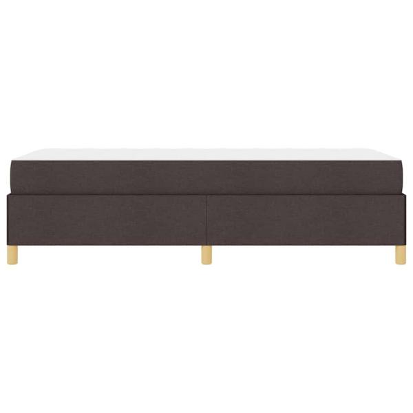 Boxspringbett Braun und Weiß und Dunkelbraun 80 x 200 cm Stoff