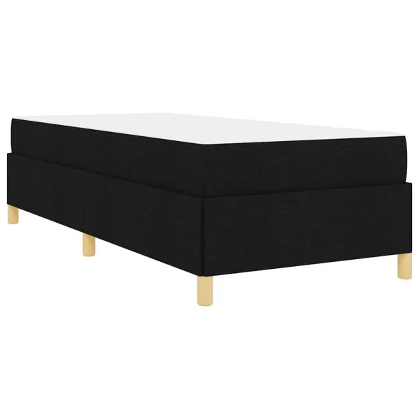 Boxspringbett Sonstiges Schwarz und Weiß 90 x 190 cm Stoff