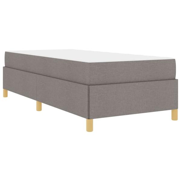 Boxspringbett Sonstiges Taupe und Weiß 90 x 190 cm Stoff