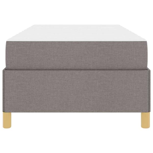 Boxspringbett Sonstiges Taupe und Weiß 90 x 190 cm Stoff