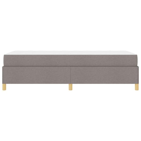 Boxspringbett Sonstiges Taupe und Weiß 90 x 190 cm Stoff