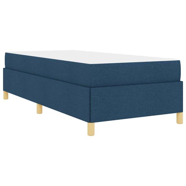 Boxspringbett Sonstiges Blau und Weiß 90 x 190 cm Stoff