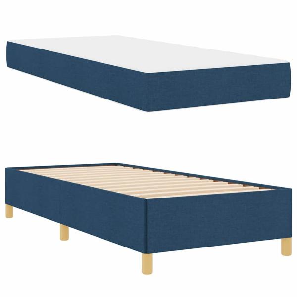 Boxspringbett Sonstiges Blau und Weiß 100 x 200 cm der Schaum