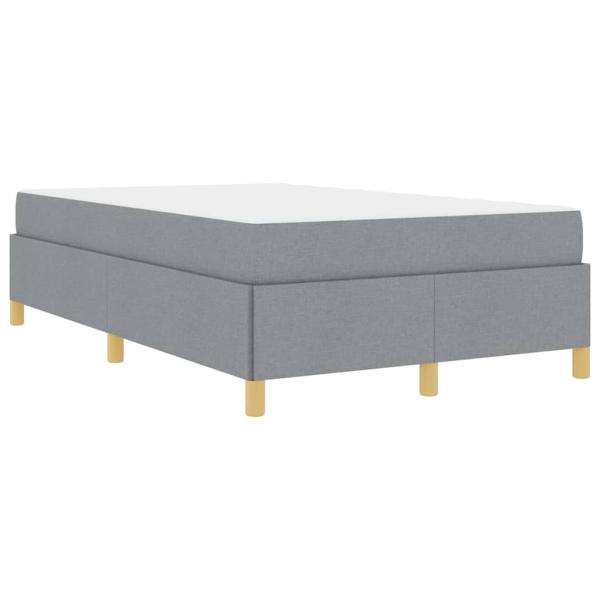 Boxspringbett Sonstiges Hellgrau und Weiß 120 x 190 cm Stoff
