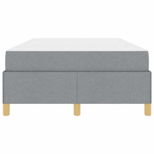 Boxspringbett Sonstiges Hellgrau und Weiß 120 x 190 cm Stoff