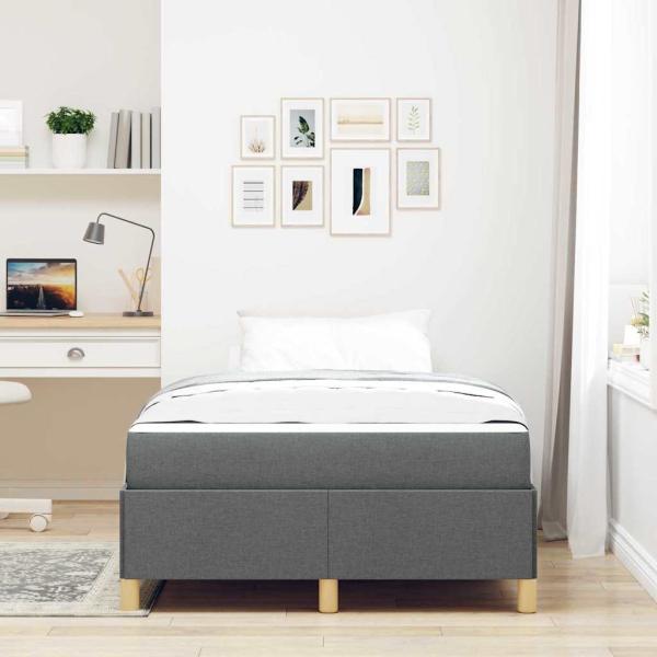 Boxspringbett Sonstiges Dunkelgrau 120 x 190 cm Stoff