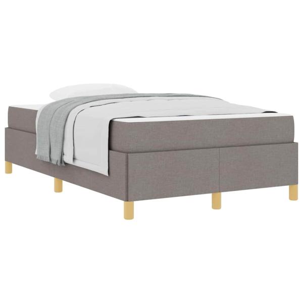 Boxspringbett Sonstiges Taupe und Weiß 120 x 200 cm Stoff