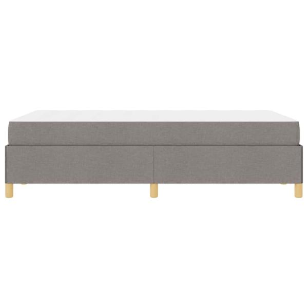 Boxspringbett Sonstiges Taupe und Weiß 120 x 200 cm Stoff