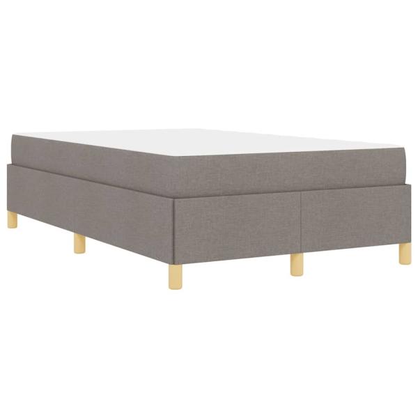 Boxspringbett Sonstiges Taupe und Weiß 120 x 200 cm Stoff