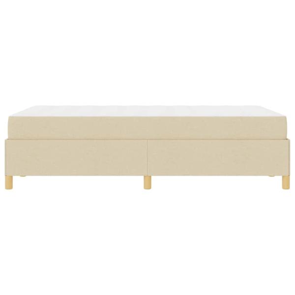 Boxspringbett Sonstiges Creme und Weiß 120 x 200 cm Stoff