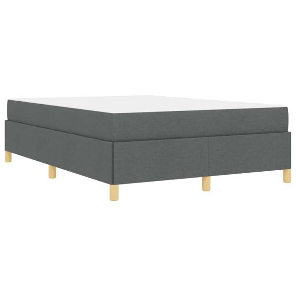Boxspringbett Dunkelgrau und Weiß und Dunkelgrau 140 x 200 cm