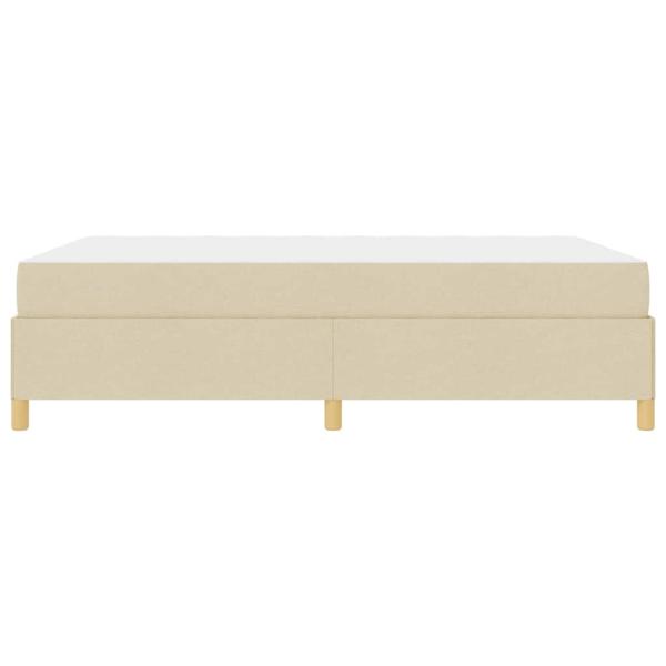 Boxspringbett Sonstiges Creme und Weiß 140 x 200 cm Stoff
