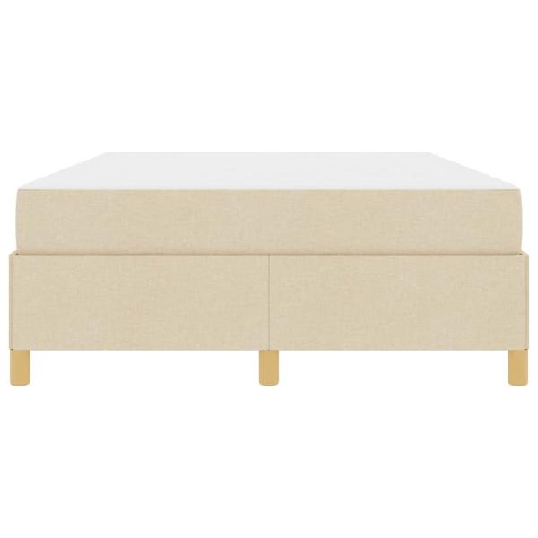 Boxspringbett Sonstiges Creme und Weiß 160 x 200 cm Stoff