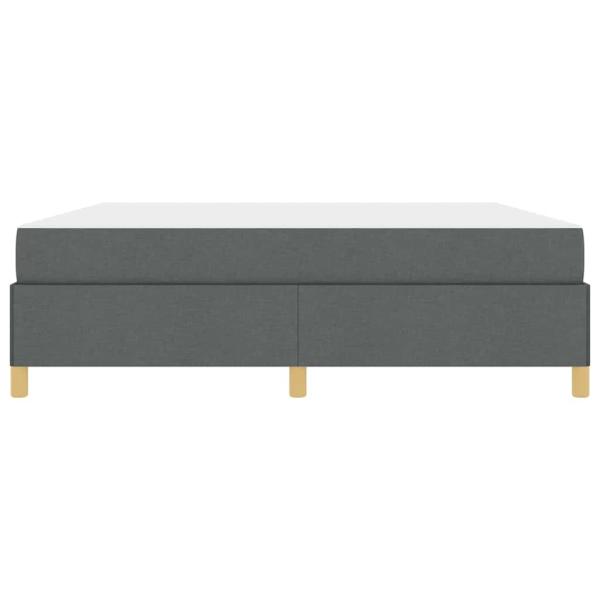 Boxspringbett Dunkelgrau und Weiß und Dunkelgrau 180 x 200 cm