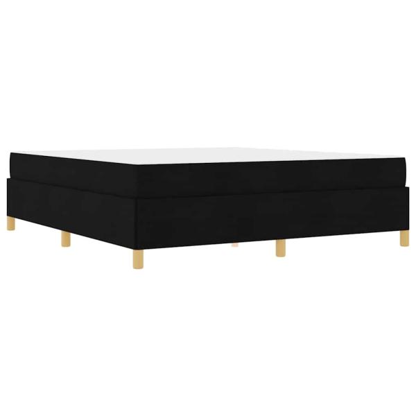 Boxspringbett Schwarz und Weiß und Schwarz 180 x 200 cm Stoff