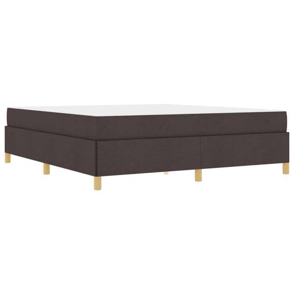Boxspringbett Sonstiges Dunkelbraun und Weiß 180 x 200 cm Stoff