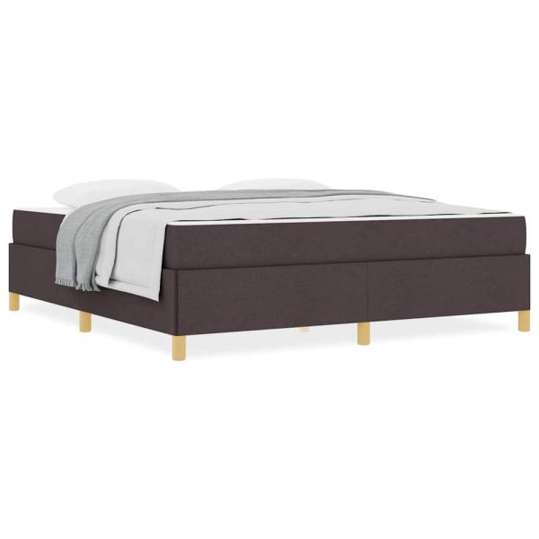 Boxspringbett Sonstiges Dunkelbraun und Weiß 180 x 200 cm Stoff