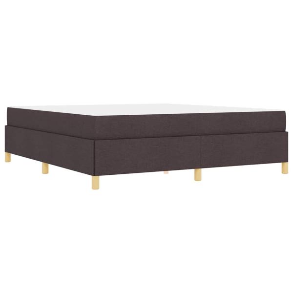 Boxspringbett Sonstiges Dunkelbraun und Weiß 180 x 200 cm Stoff