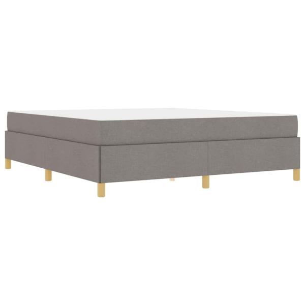 Boxspringbett Sonstiges Taupe und Weiß 180 x 200 cm Stoff