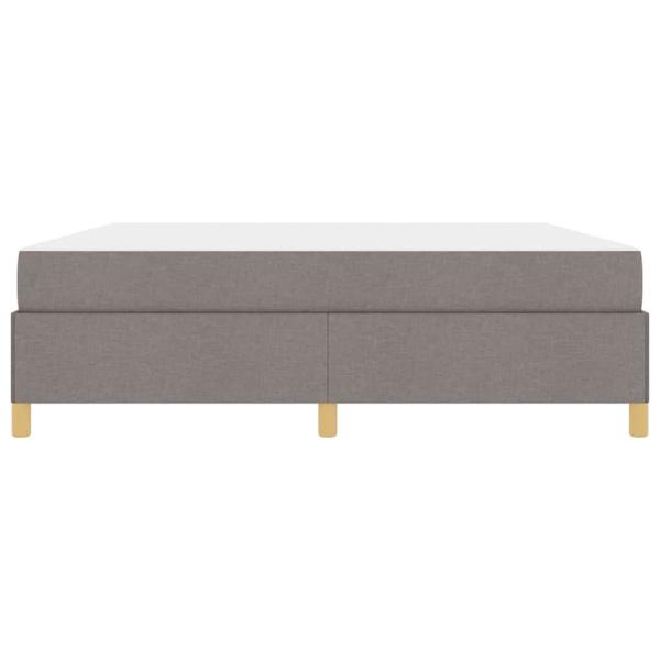 Boxspringbett Sonstiges Taupe und Weiß 180 x 200 cm Stoff