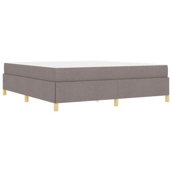 Boxspringbett Sonstiges Taupe und Weiß 180 x 200 cm Stoff