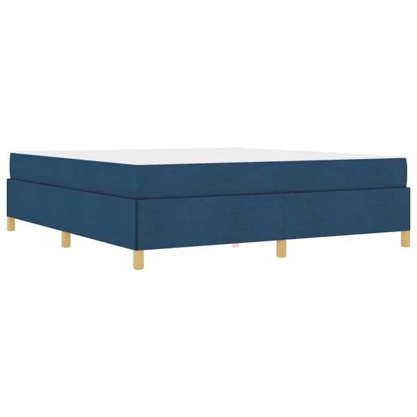 Boxspringbett Sonstiges Blau und Weiß 180 x 200 cm Stoff