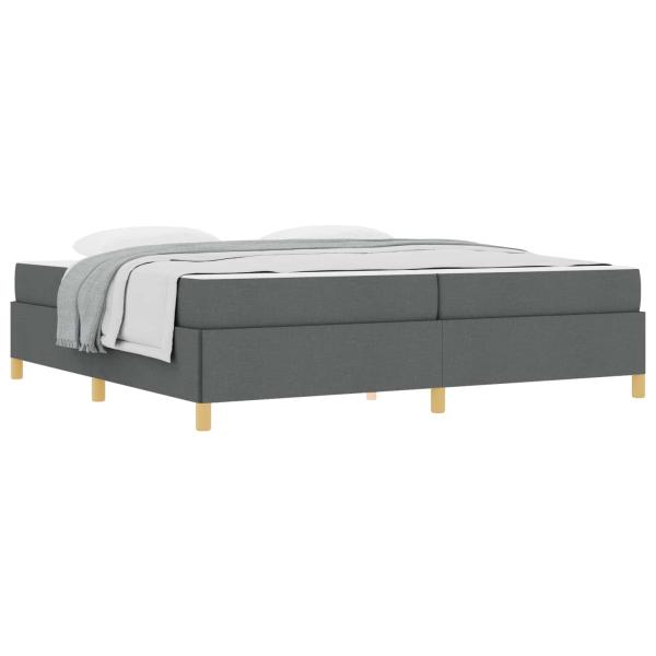 ARDEBO.de - Boxspringbett Sonstiges Dunkelgrau 200 x 200 cm Stoff