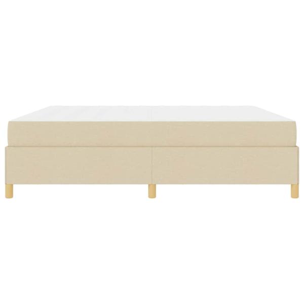 Boxspringbett Sonstiges Weiß und Creme 200 x 200 cm Stoff