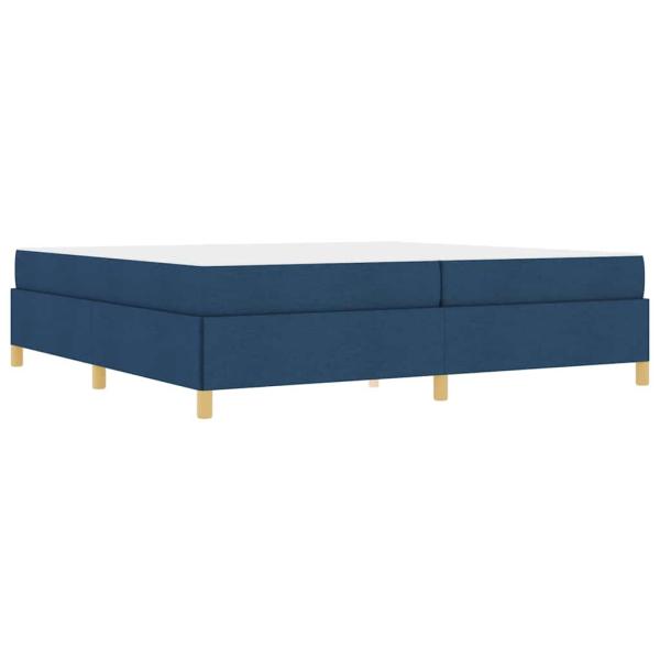 Boxspringbett Blau und Dunkelblau und Weiß 200 x 200 cm Stoff