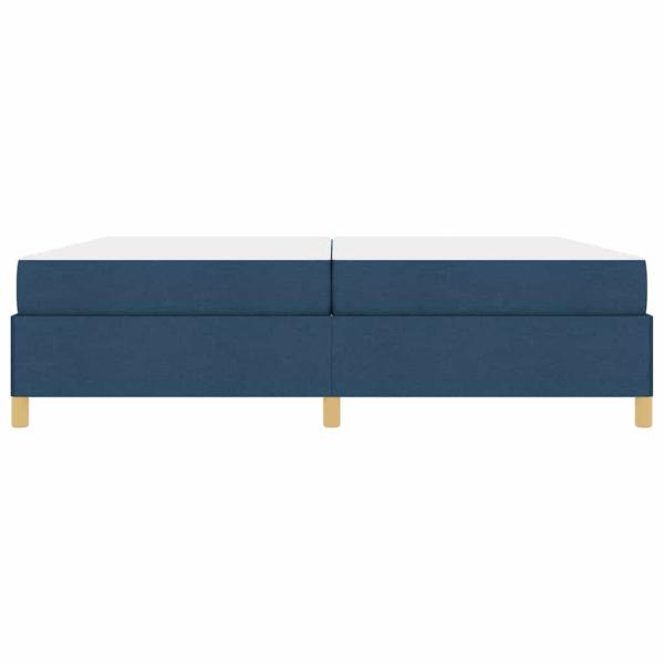 Boxspringbett Blau und Dunkelblau und Weiß 200 x 200 cm Stoff
