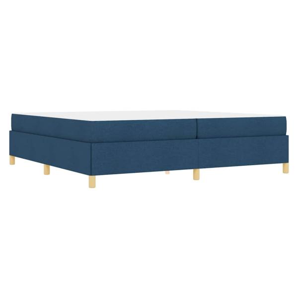 Boxspringbett Blau und Dunkelblau und Weiß 200 x 200 cm Stoff