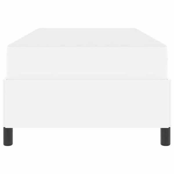 Bettgestell mit Matratze Weiß 90 x 190 cm Kunstleder