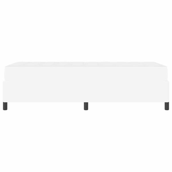 Bettgestell mit Matratze Weiß 90 x 190 cm Kunstleder