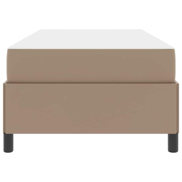 Bettgestell mit Matratze Cappuccino 90 x 190 cm Kunstleder