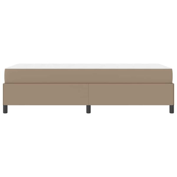 Bettgestell mit Matratze Cappuccino 90 x 190 cm Kunstleder