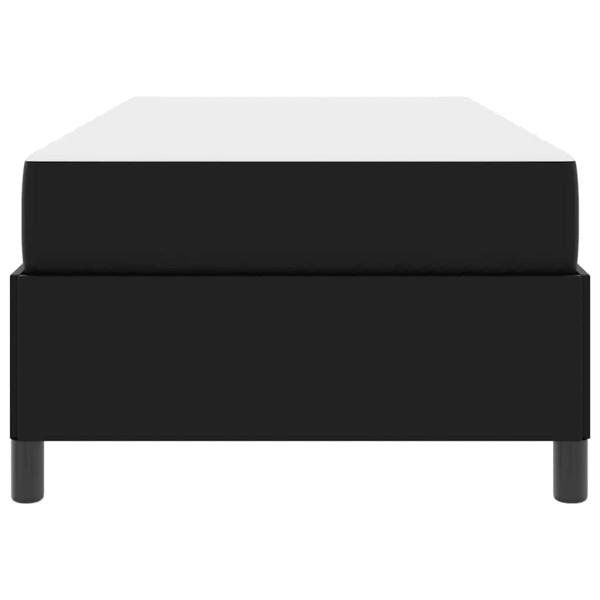 Bettgestell mit Matratze Schwarz 90 x 200 cm Kunstleder