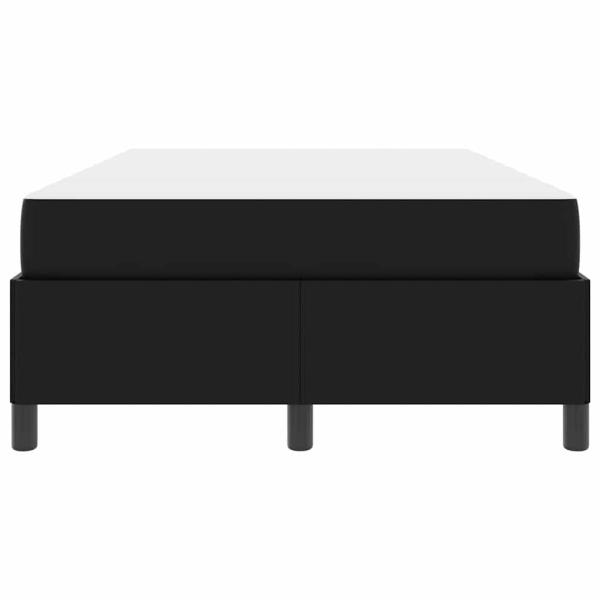 Bettgestell mit Matratze Schwarz 120 x 200 cm Kunstleder