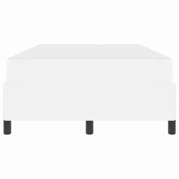Bettgestell mit Matratze Weiß 120 x 200 cm Kunstleder