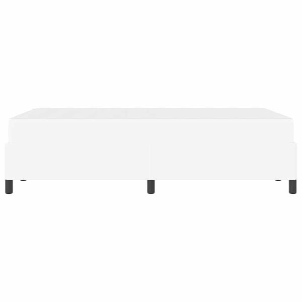 Bettgestell mit Matratze Weiß 120 x 200 cm Kunstleder