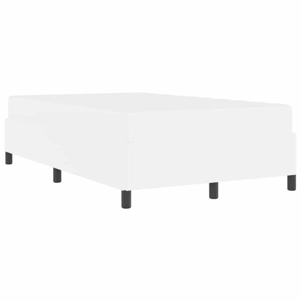 Bettgestell mit Matratze Weiß 120 x 200 cm Kunstleder