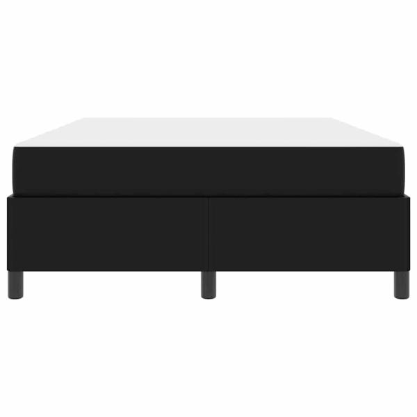 Bettgestell mit Matratze Schwarz 140 x 190 cm Kunstleder