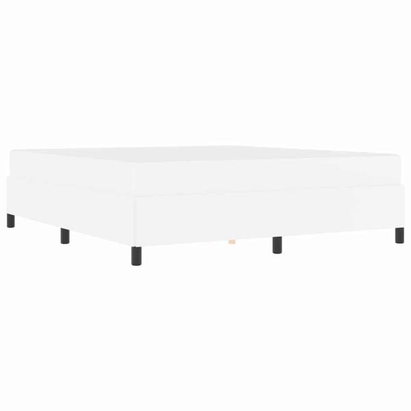 Bettgestell mit Matratze Weiß 180 x 200 cm Kunstleder