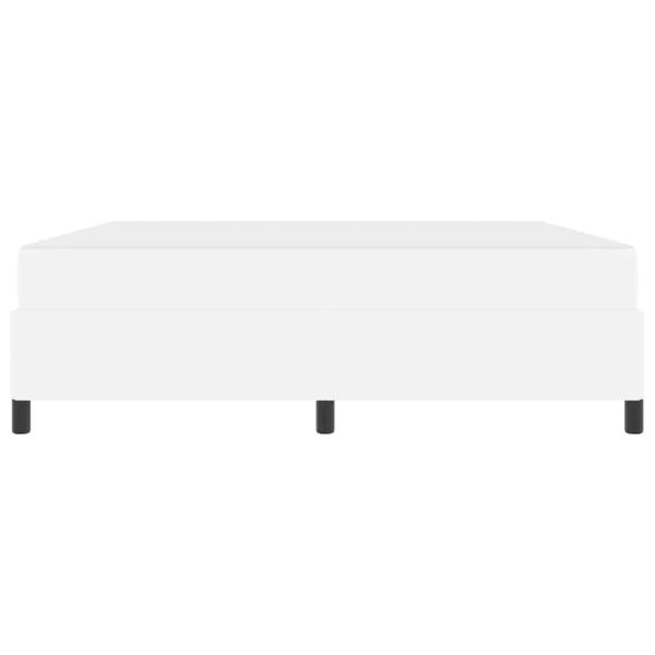 Bettgestell mit Matratze Weiß 180 x 200 cm Kunstleder