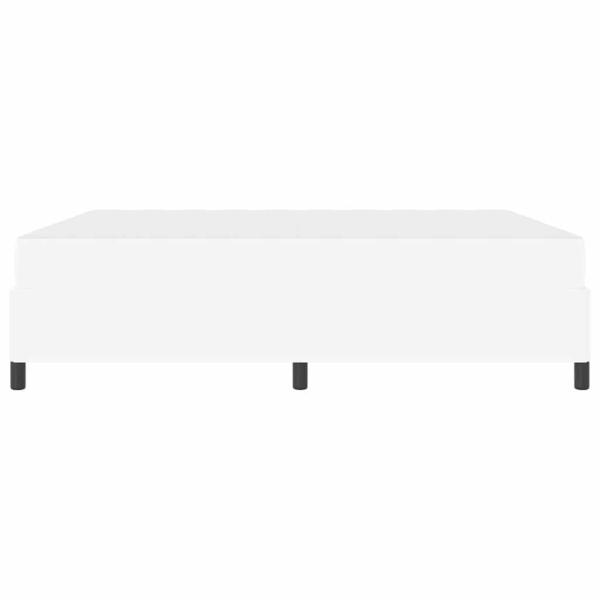 Bettgestell mit Matratze Weiß 180 x 200 cm Kunstleder
