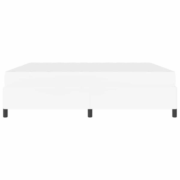 Bettgestell mit Matratze Weiß 200 x 200 cm Kunstleder