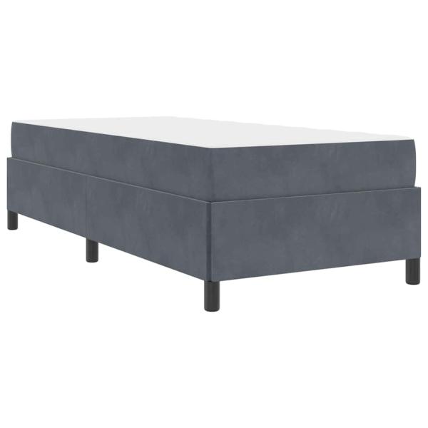 Bettgestell Sonstiges Weiß und Hellgrau 90 x 200 cm Samt