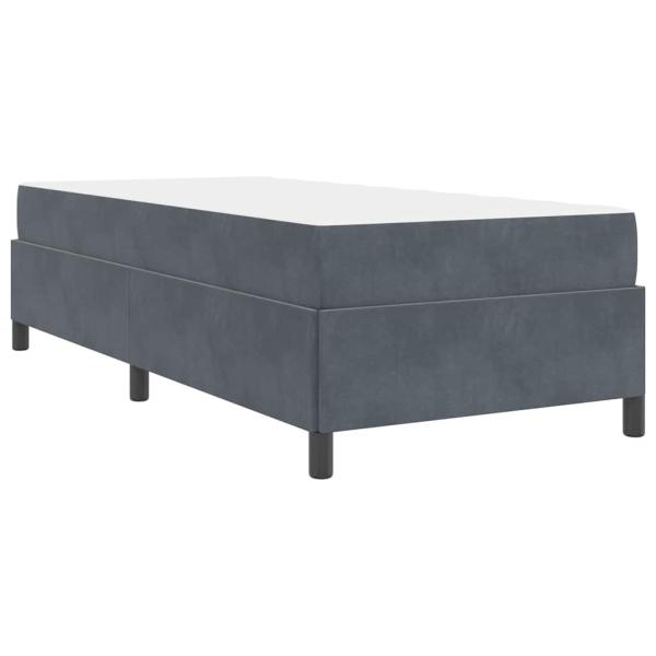 Bettgestell Sonstiges Weiß und Hellgrau 90 x 200 cm Samt