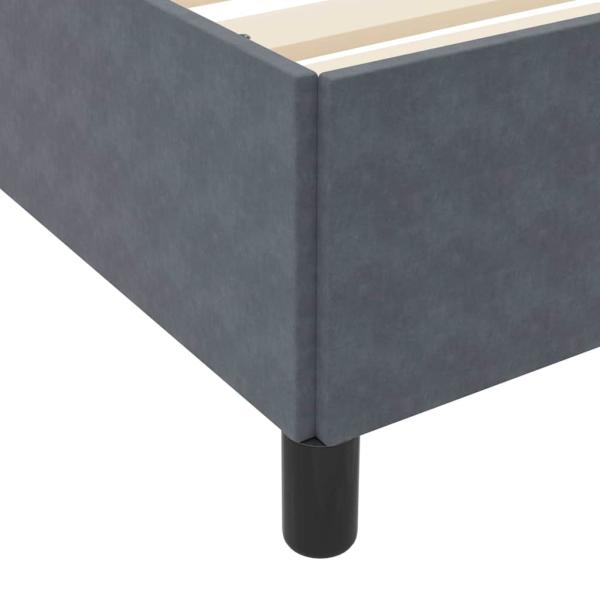 Bettgestell Sonstiges Weiß und Hellgrau 90 x 200 cm Samt